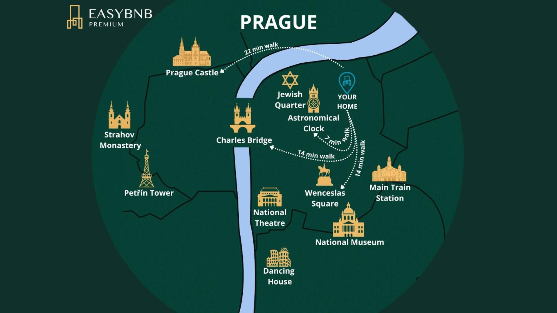 Roy 2 Bdr Apartment With Prague Castle View, Parking & Ac Exterior foto